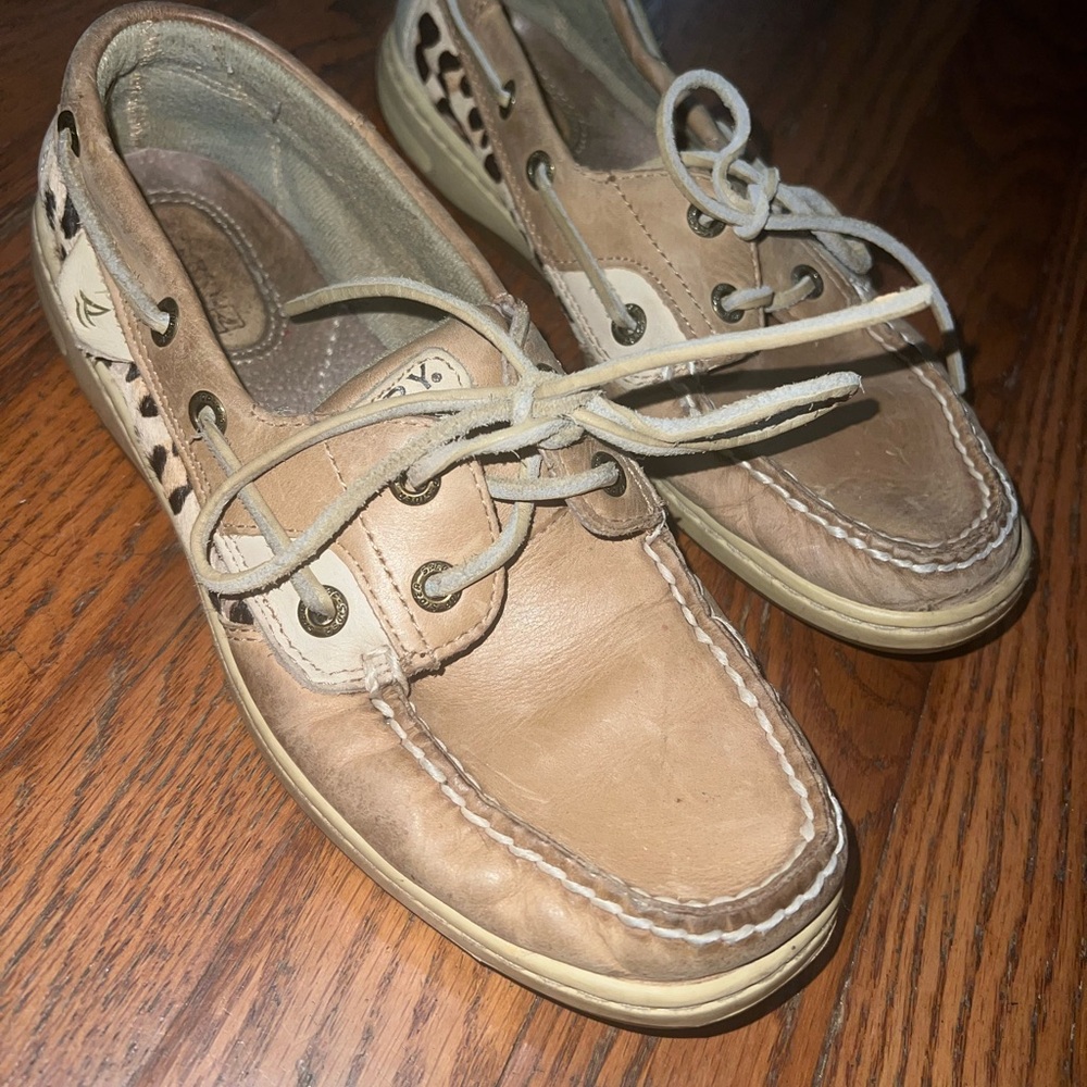 Sperry Leopard Side Sneakers